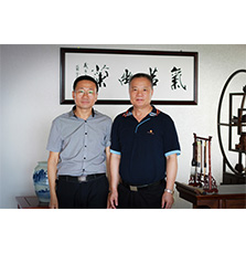 侯立安院士與生態(tài)環(huán)境建材分會(huì)副秘書(shū)長(zhǎng)王忠勇先生蒞臨蘭舍參觀(guān)指導(dǎo) 
